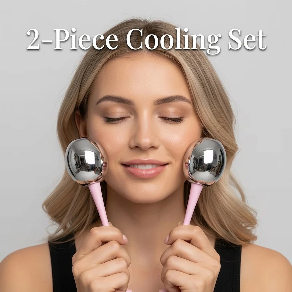 Face Roller Stainless Steel Cooling Set of 2