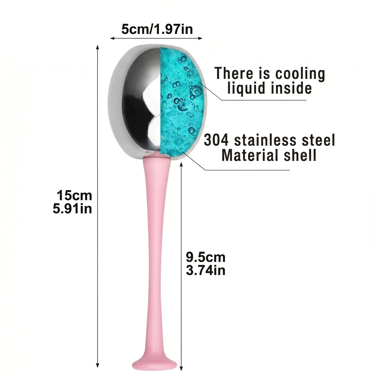 Face Roller Stainless Steel Cooling Set of 2