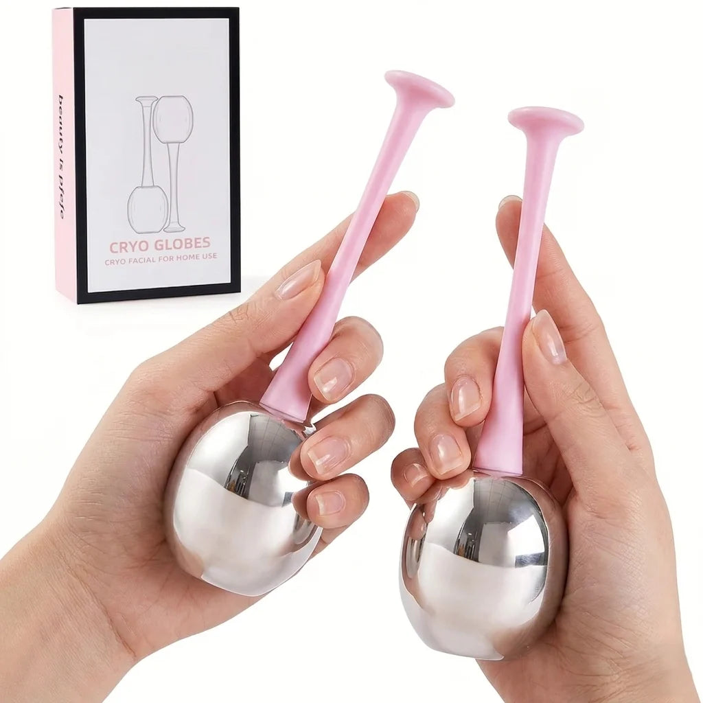 Face Roller Stainless Steel Cooling Set of 2