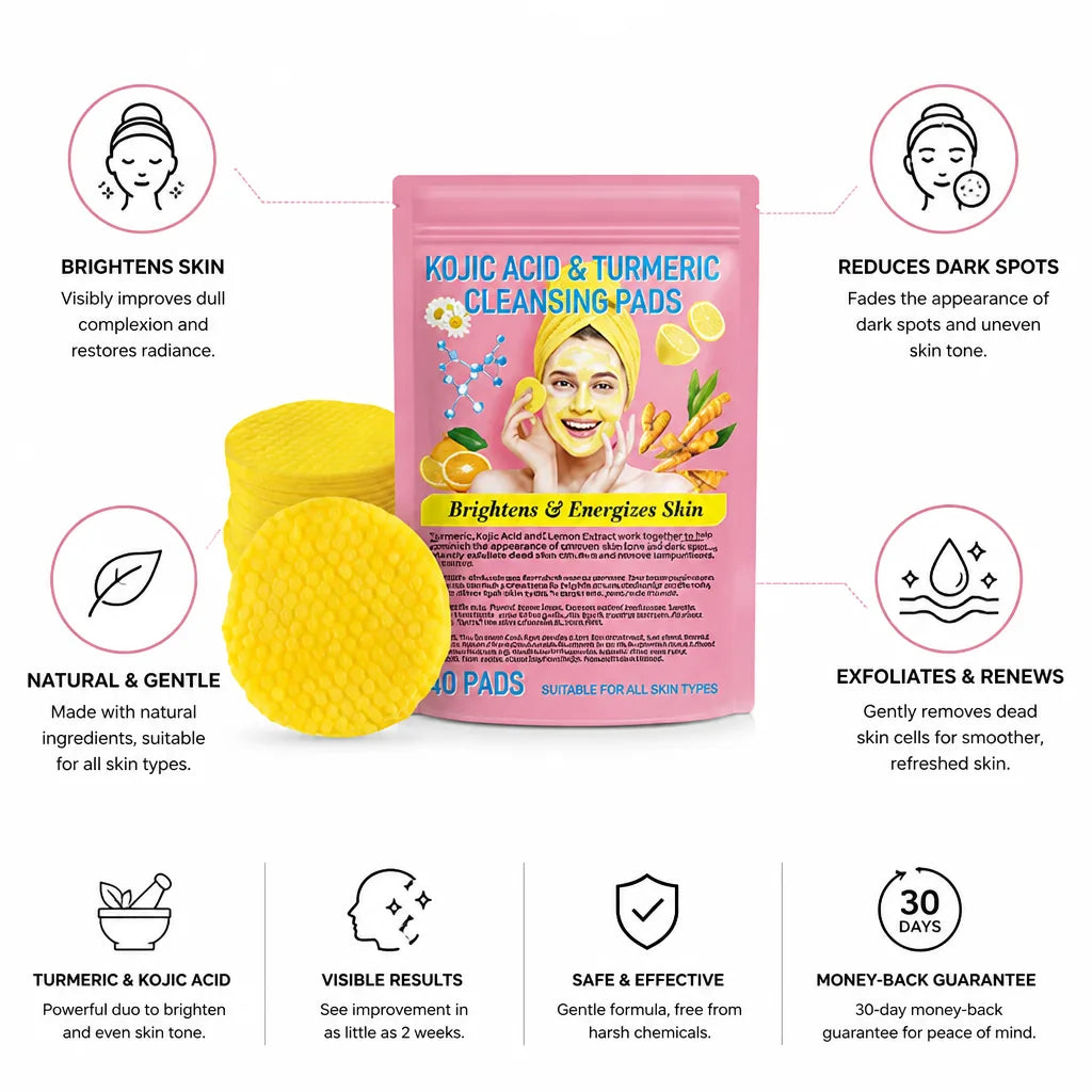 Facial Brightening Pads Turmeric & Kojic Acid