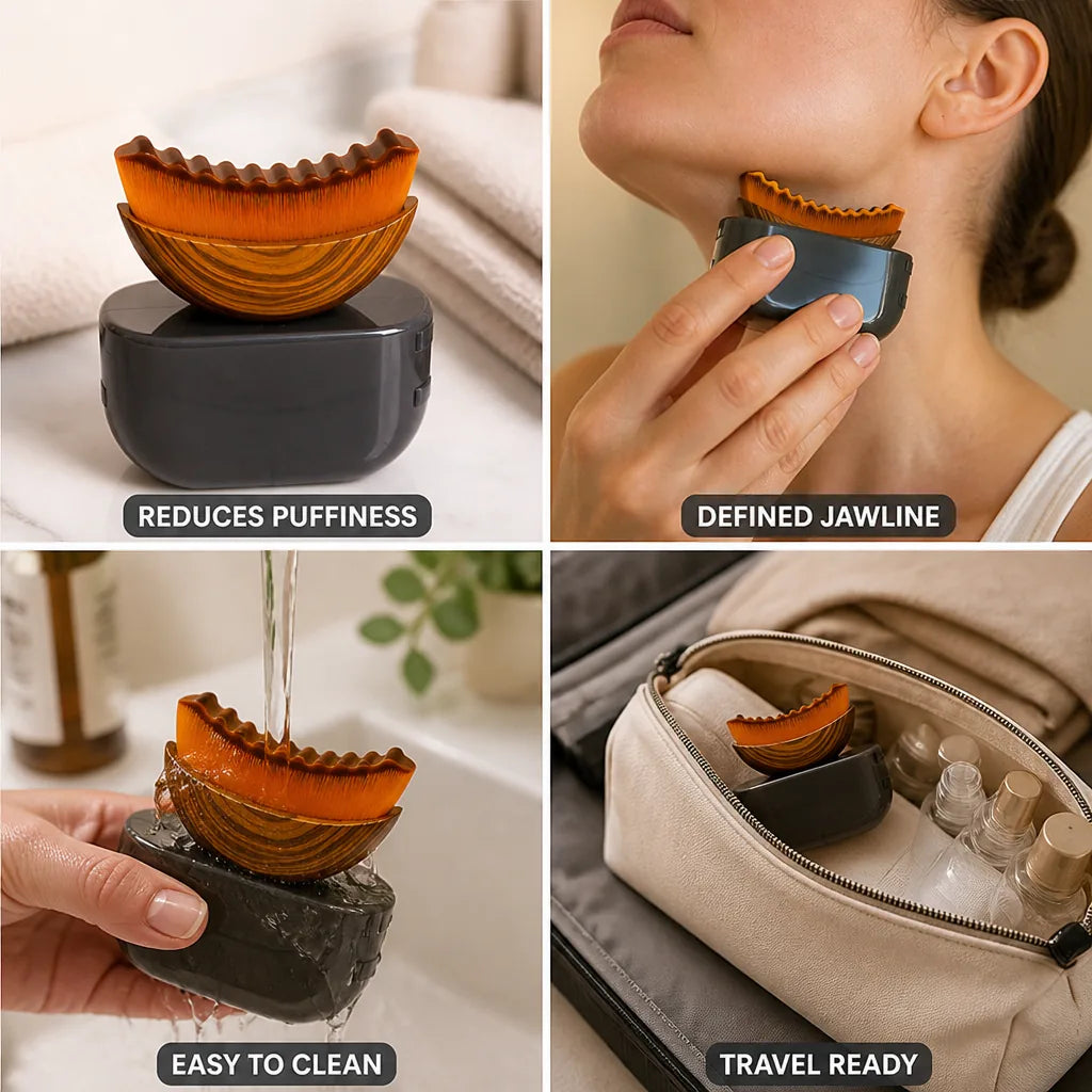 Facial Brush Lymphatic Drainage & Jawline Contouring