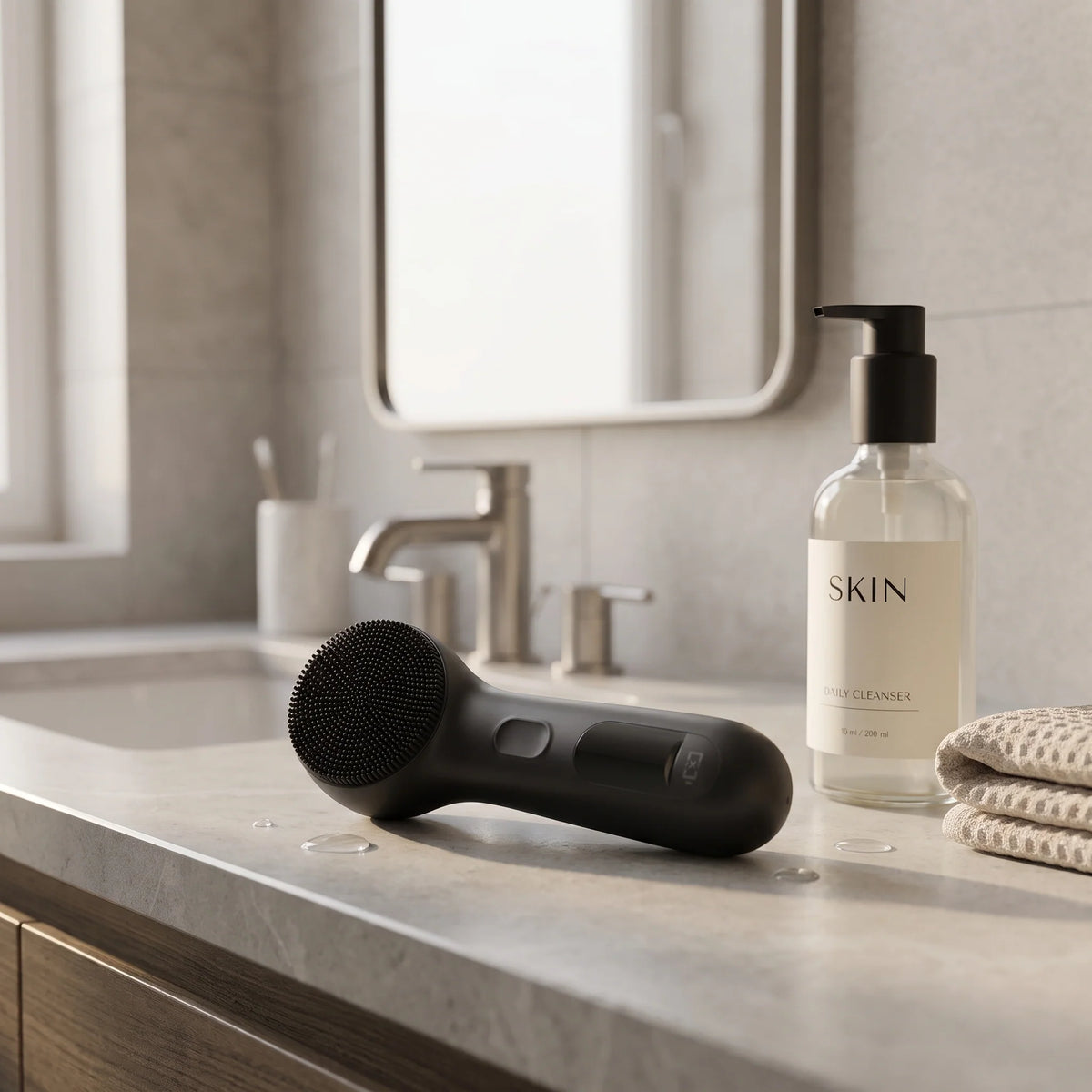 Facial Cleansing Brush 3-Mode Silicone Waterproof