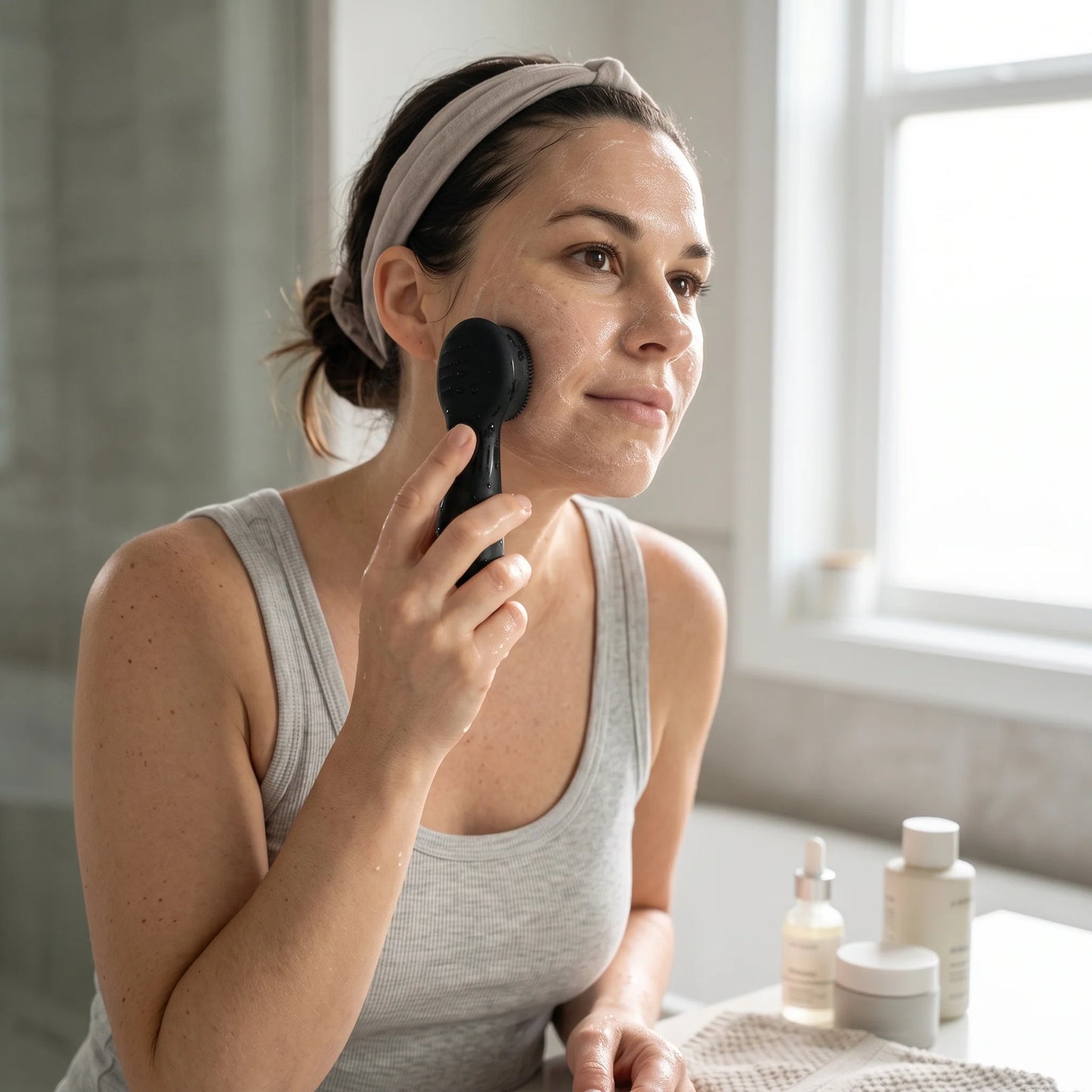 Facial Cleansing Brush 3-Mode Silicone Waterproof
