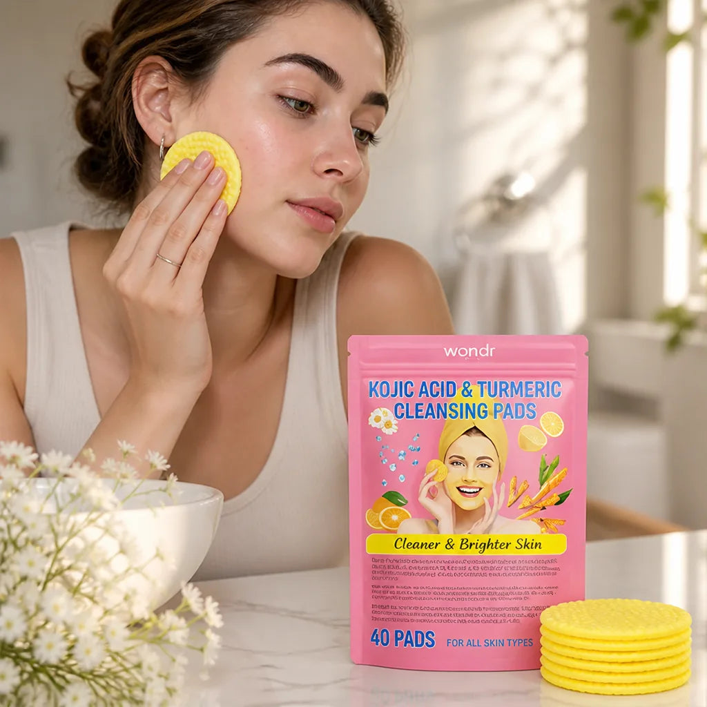 Facial Cleansing Pads Kojic Acid & Turmeric Pre-Soaked