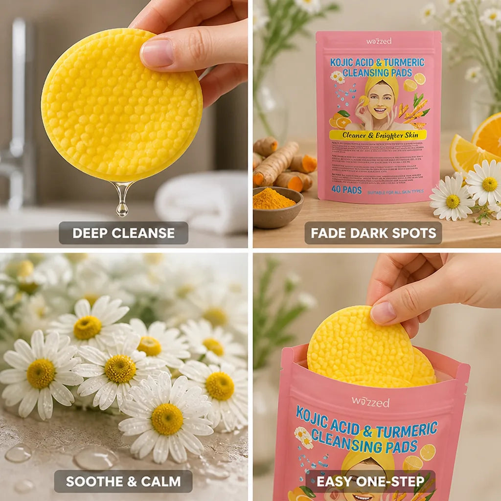 Facial Cleansing Pads Kojic Acid & Turmeric Pre-Soaked