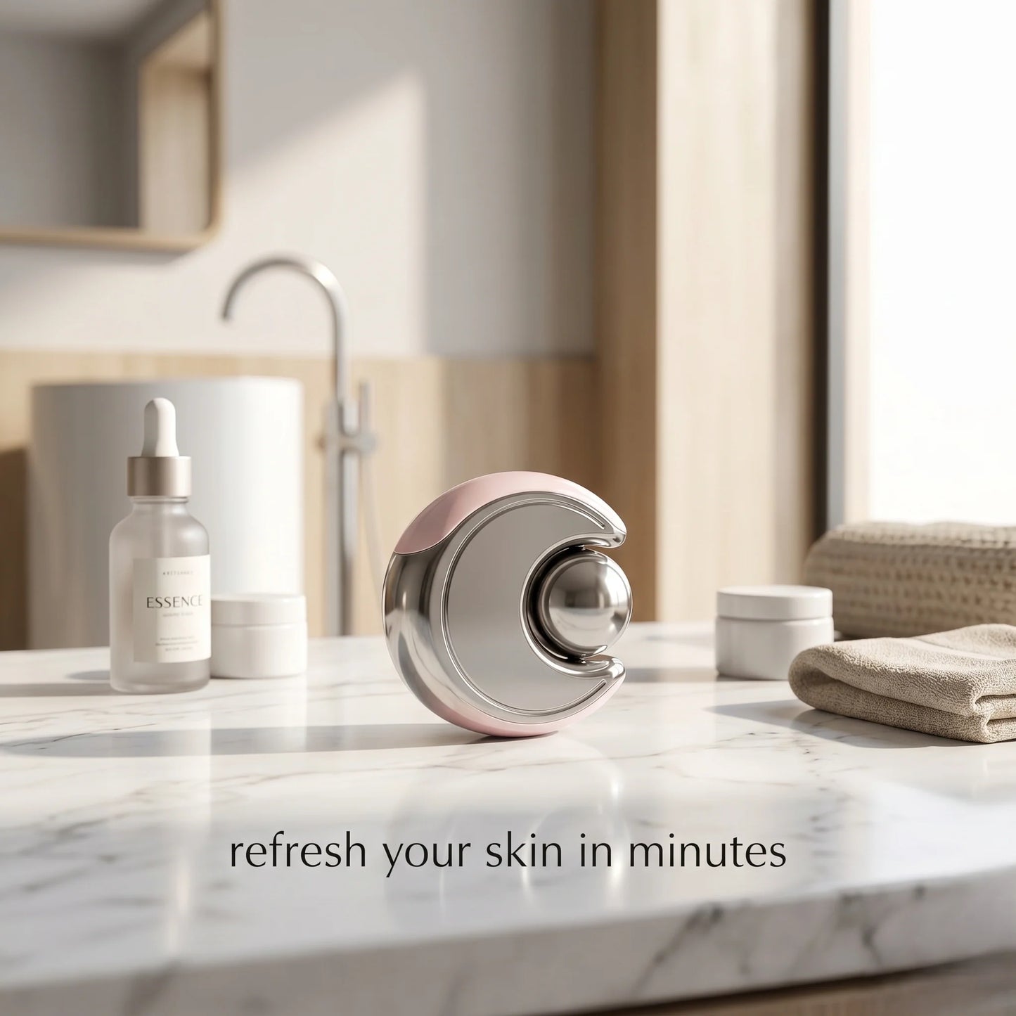 Facial Cold Therapy Tool Stainless Steel Cordless