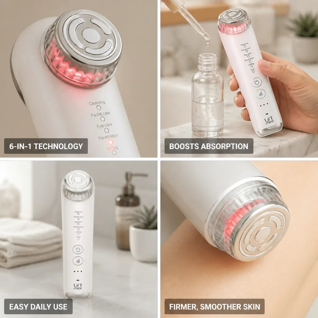 Facial Device 6-in-1 LED Therapy & Serum Absorption
