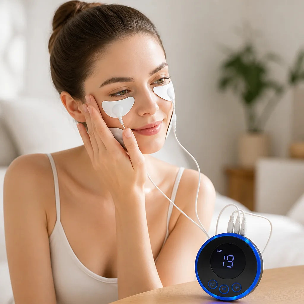 Facial EMS Massager 8 Intensity Levels USB Rechargeable