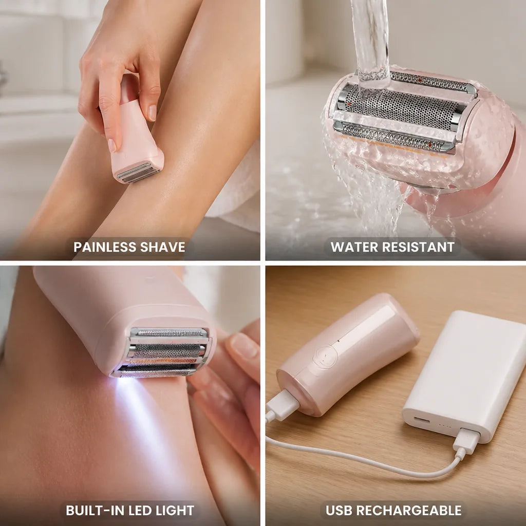 Facial Electric Shaver Nano-Powered USB Rechargeable