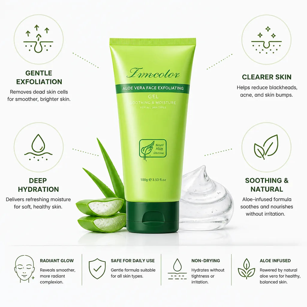Facial Exfoliating Gel Aloe-Infused Gentle & Hydrating