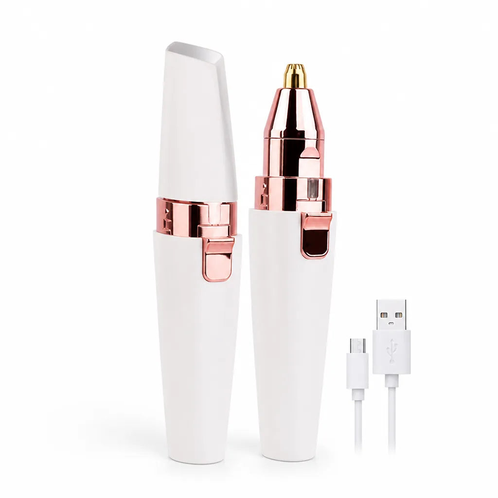 Facial & Eyebrow Trimmer Stainless Steel Blades LED Light