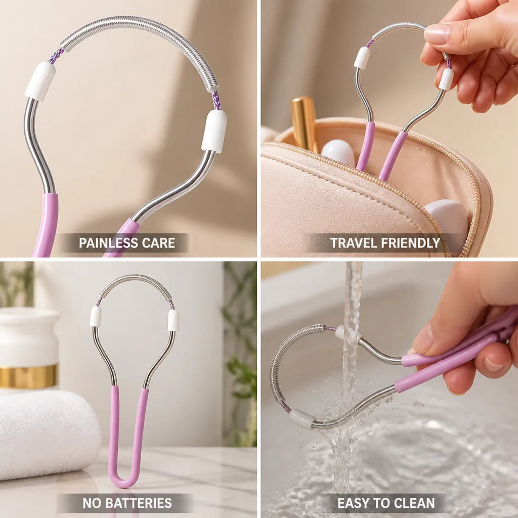 Facial Hair Remover Painless Battery-Free Travel Size