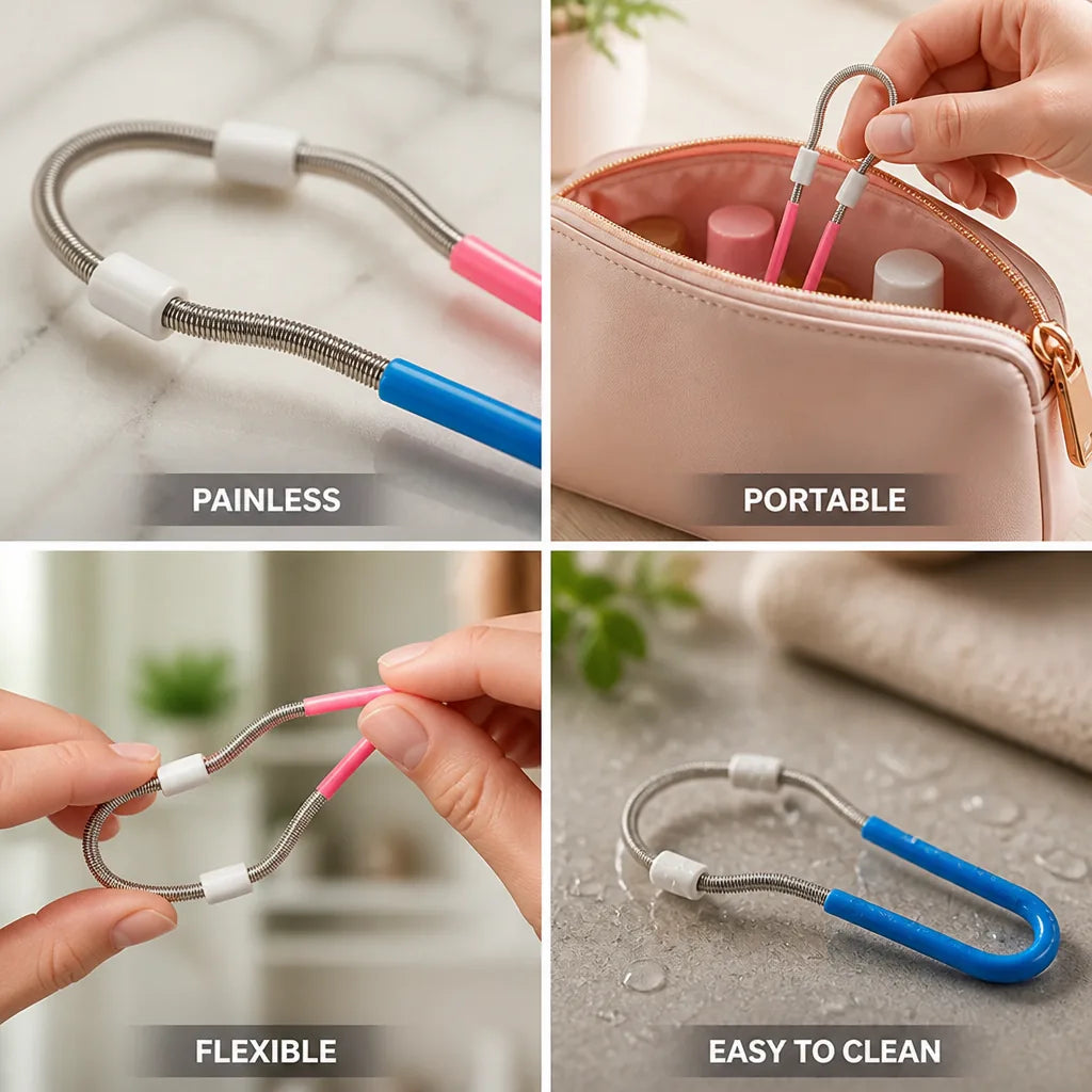 Facial Hair Remover Painless Portable Battery-Free