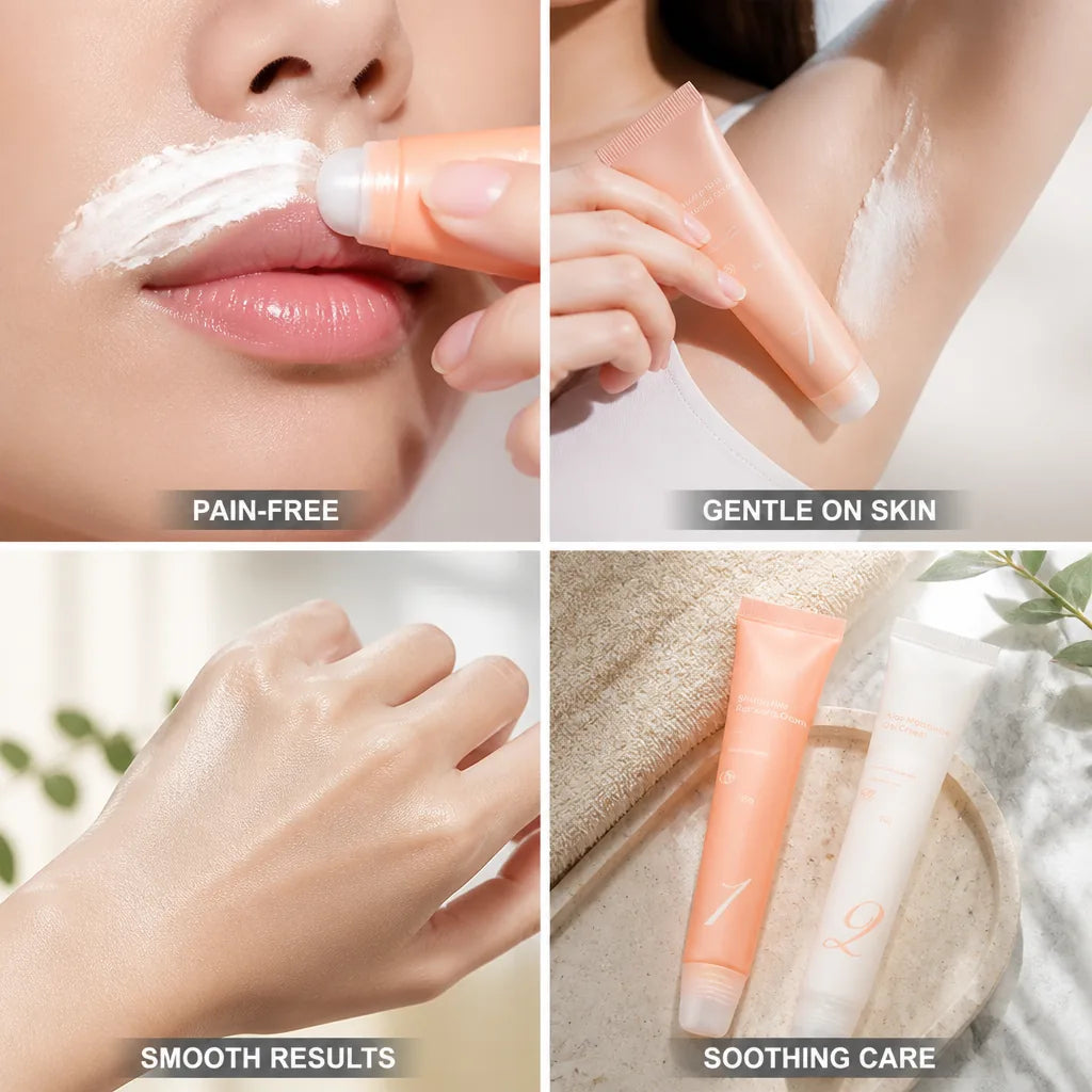 Facial Hair Remover Painless Sensitive Skin Set of 3