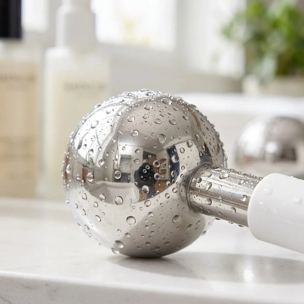 Facial Ice Globes Stainless Steel Depuffing Set of 2