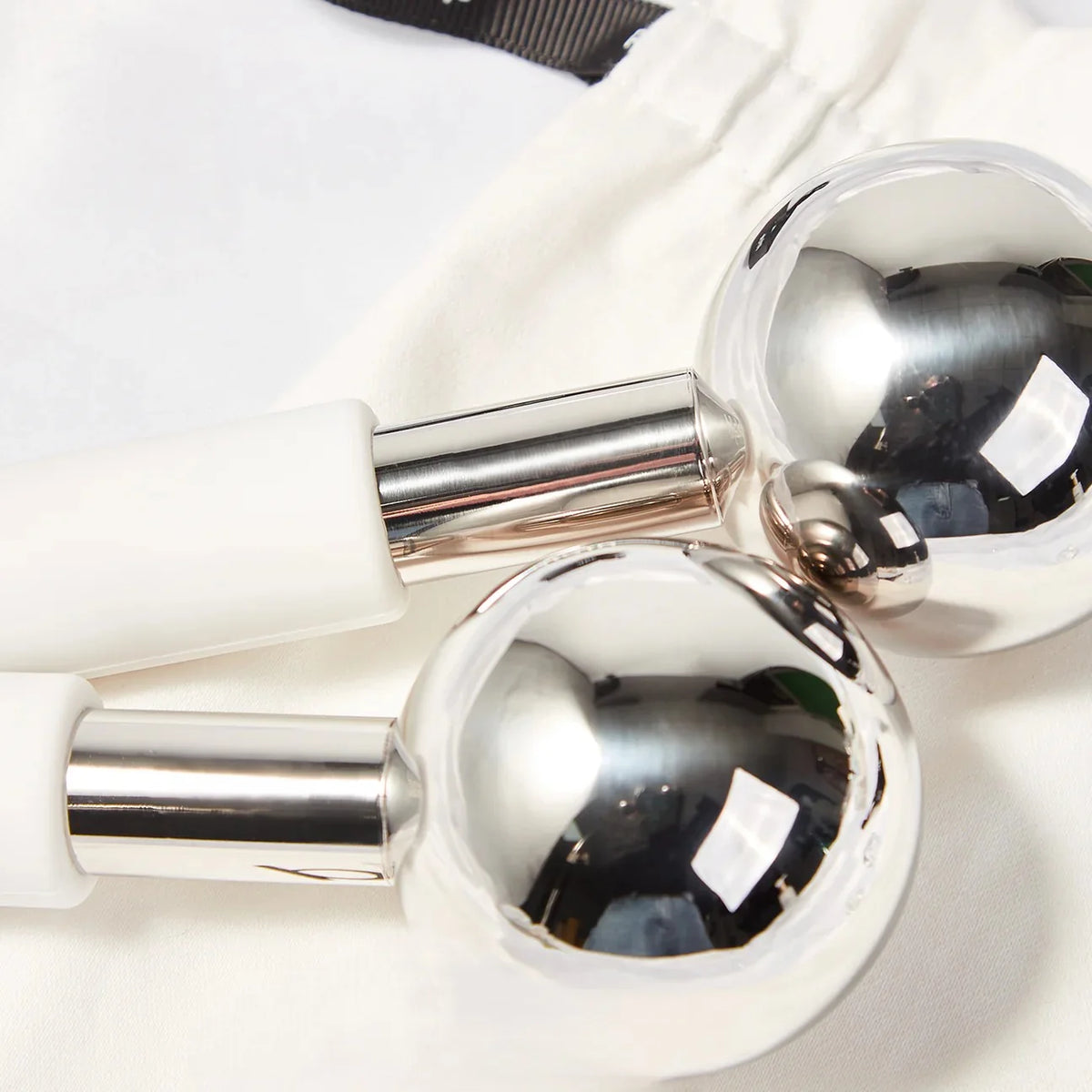 Facial Ice Globes Stainless Steel Depuffing Set of 2
