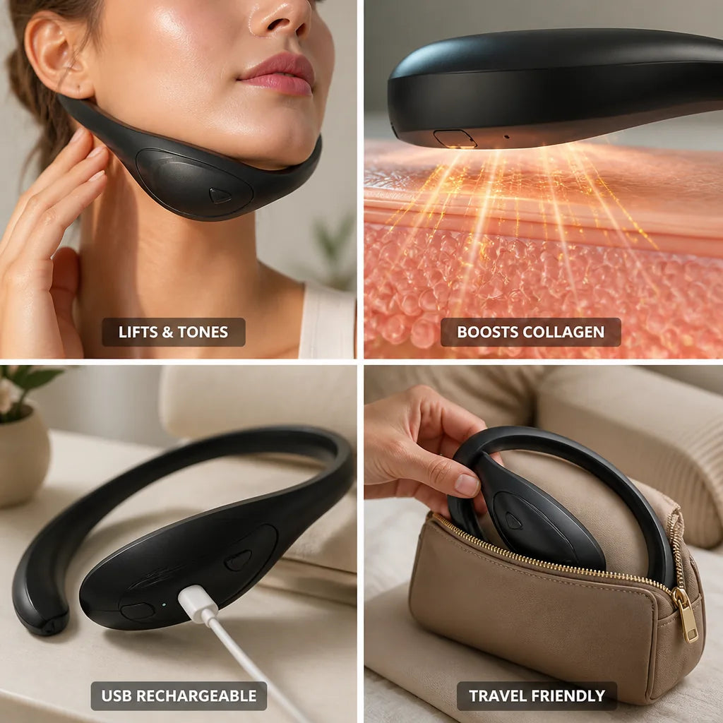Facial Lifting Device Microcurrent Jawline Sculpting USB Rechargeable