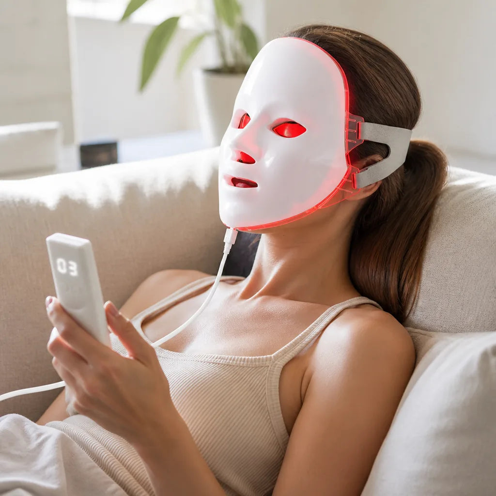 Facial Mask 150 High-Intensity LEDs Remote Control