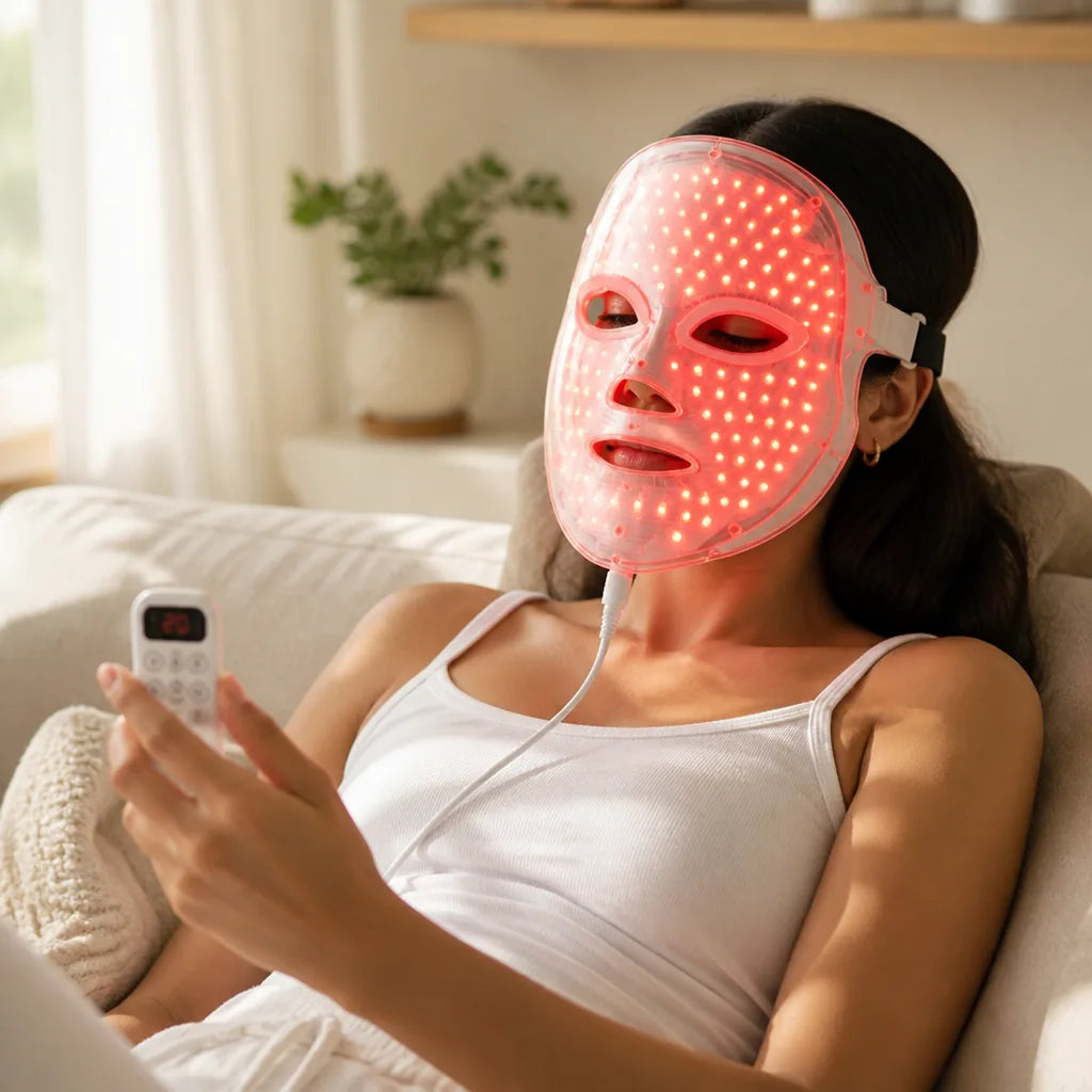 Facial Mask 7-Color LED USB Rechargeable & Remote