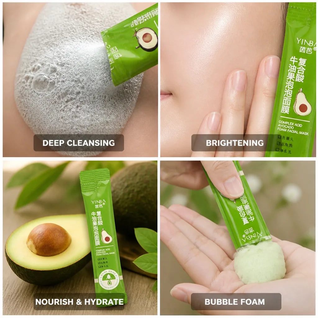 Facial Mask Bubbling Avocado Deep Cleansing