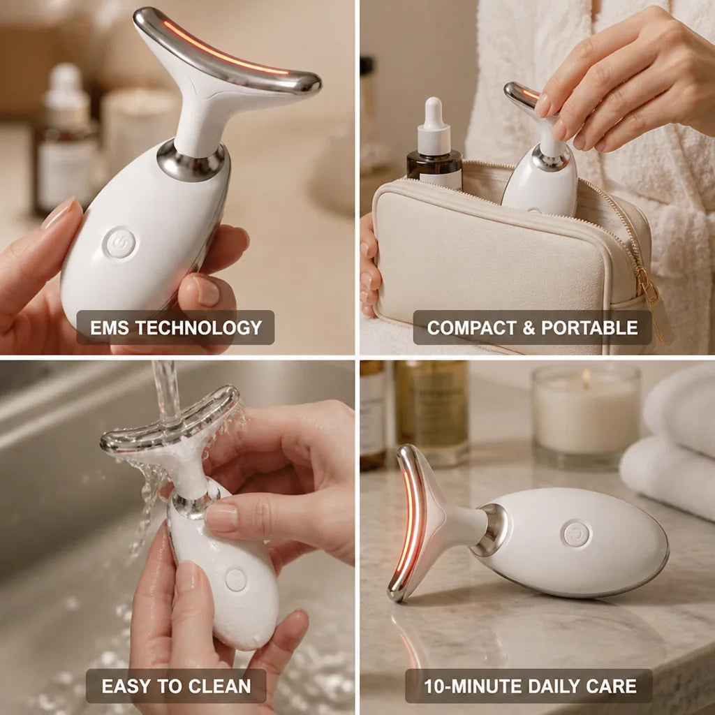 Facial Massager EMS Skin-Firming 10-Minute Daily