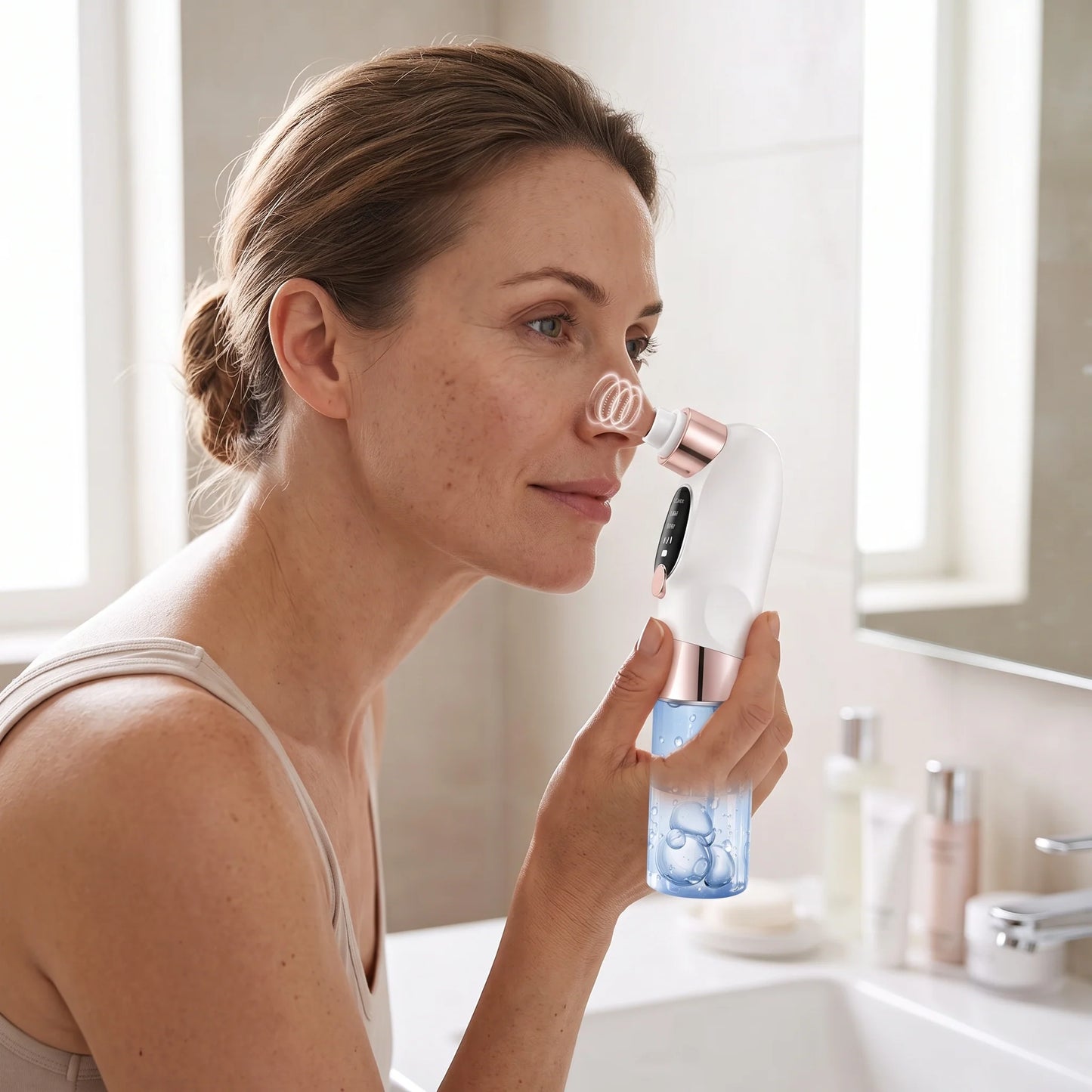 Facial Pore Cleaner Rechargeable Hydro Suction 6 Tips
