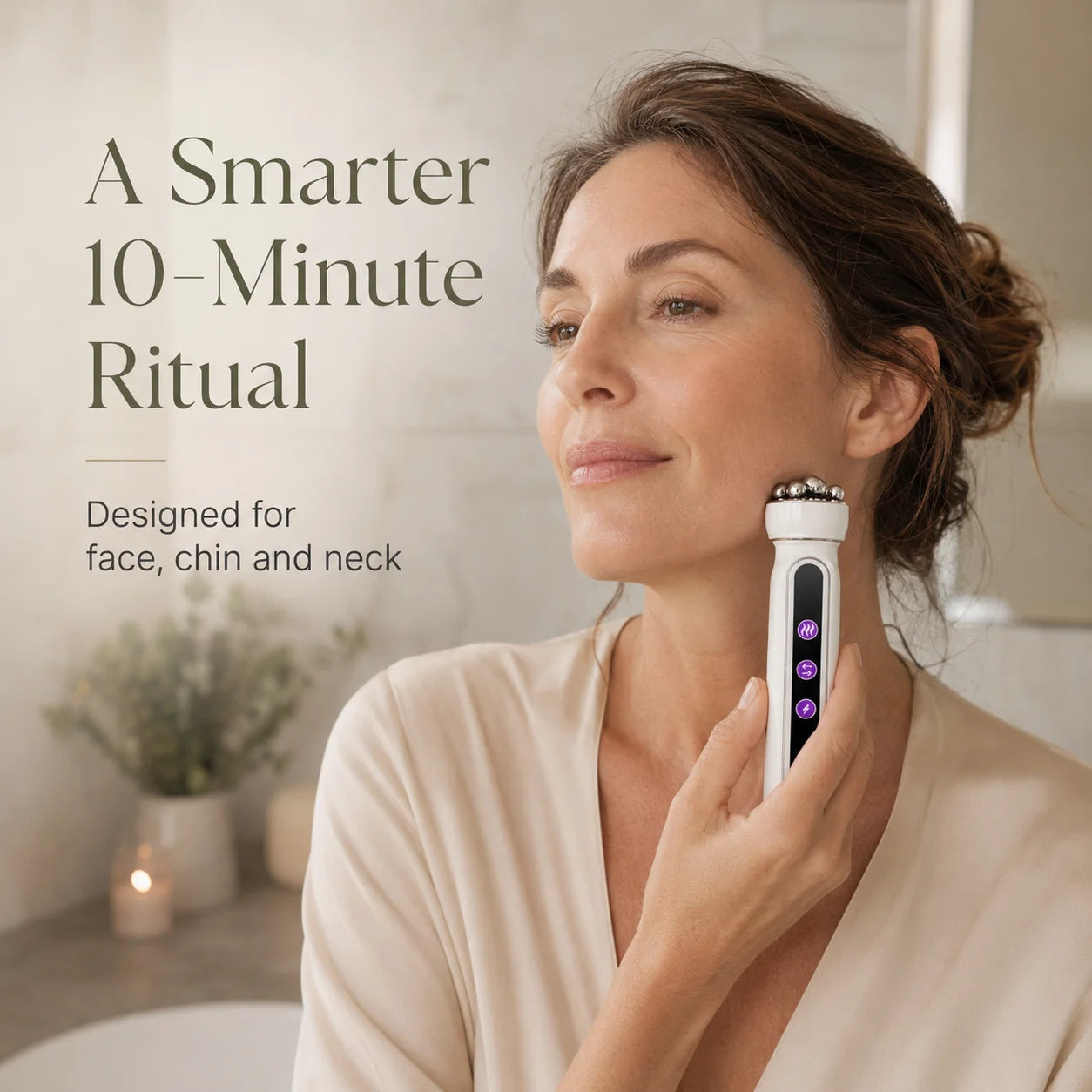 Facial Roller 3-In-1 RF & EMS Auto-Rotating
