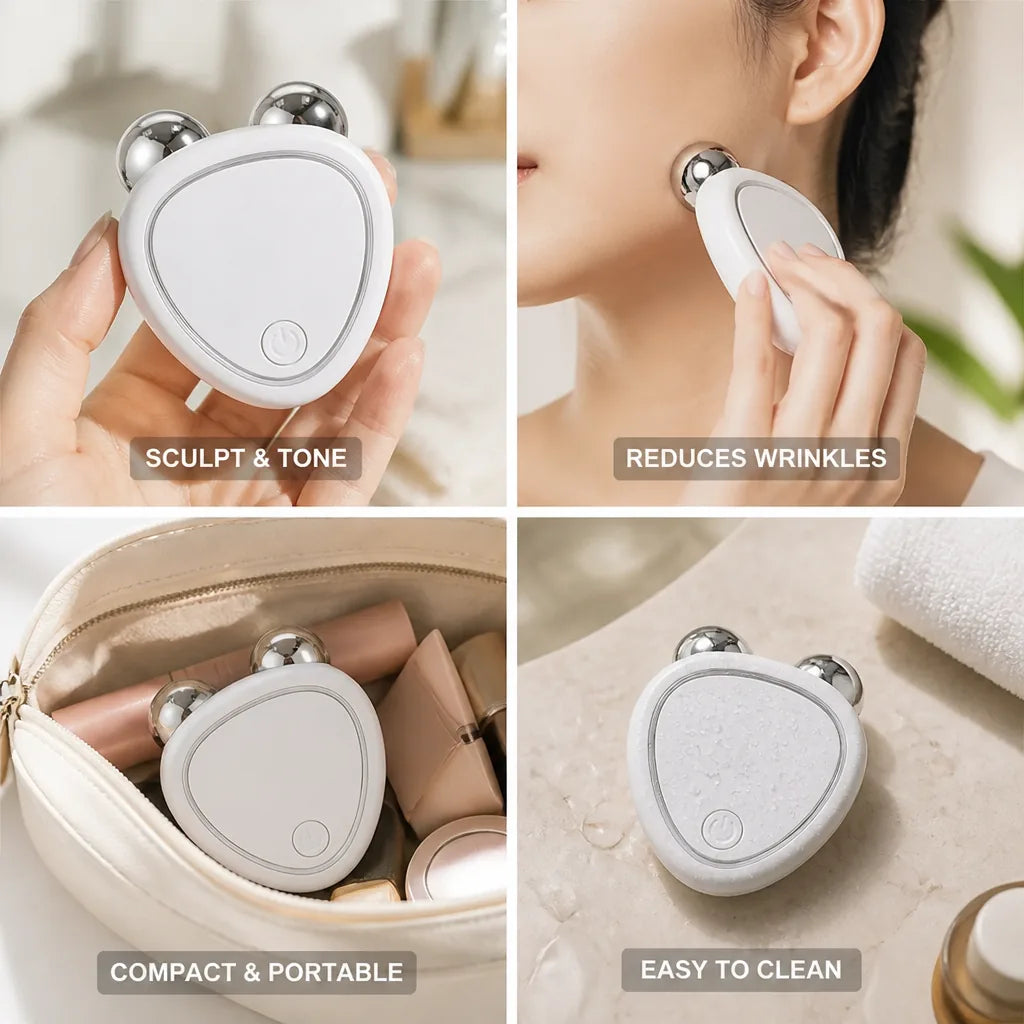 Facial Roller Microcurrent Firming & Toning Travel Size