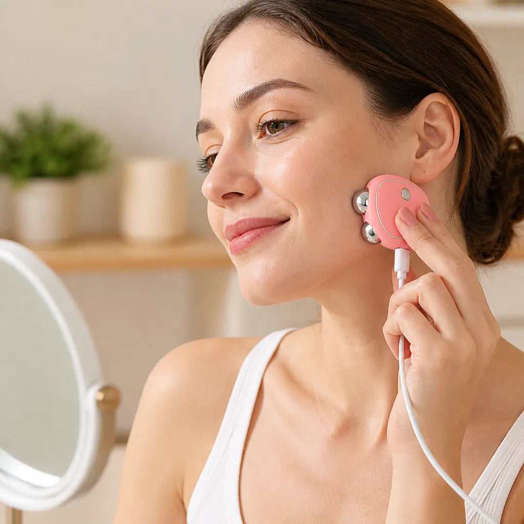 Facial Toning Device Dual-Head Microcurrent USB Rechargeable