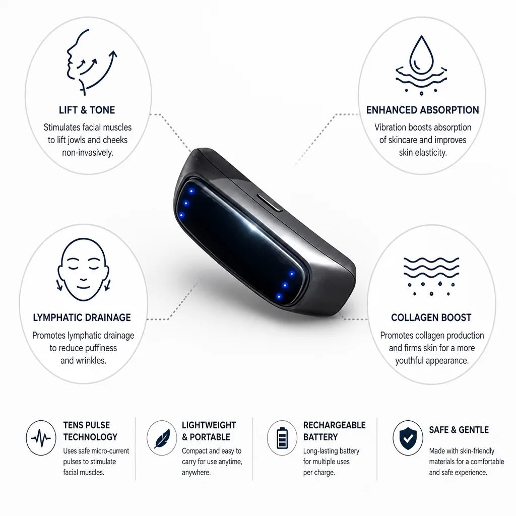 Facial Toning Device TENS Pulse Elastic Band
