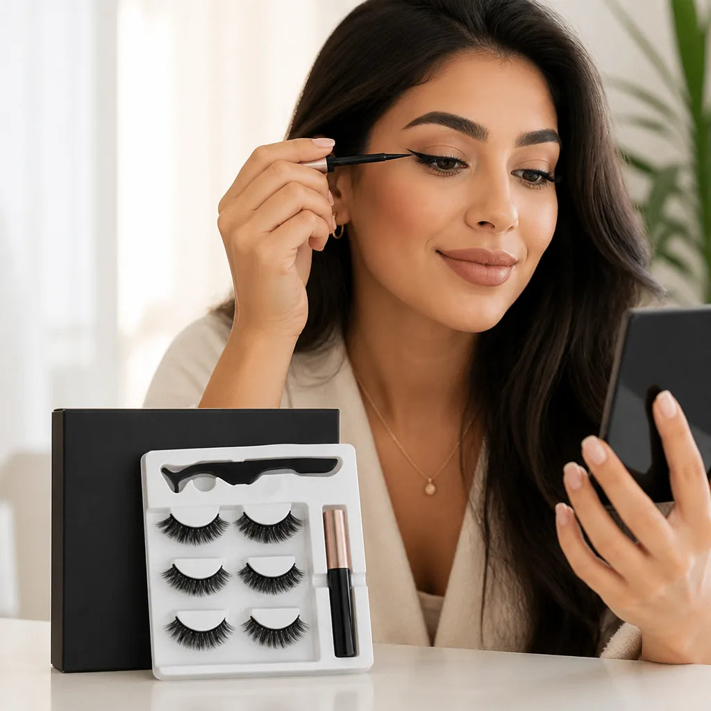 False Eyelashes Magnetic Liner Reusable & Lightweight