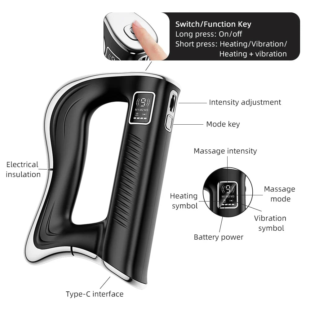 Fascia Massager Heated High-Frequency Rechargeable