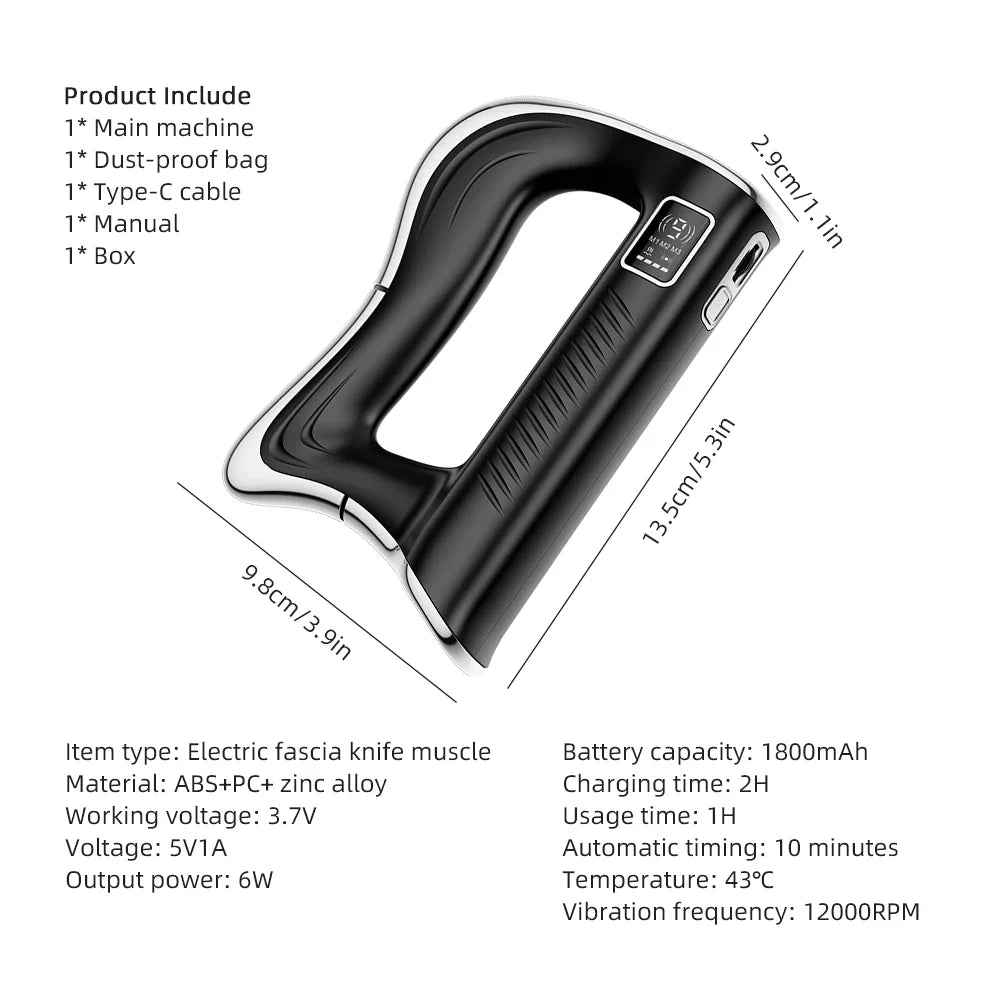 Fascia Massager Heated High-Frequency Rechargeable