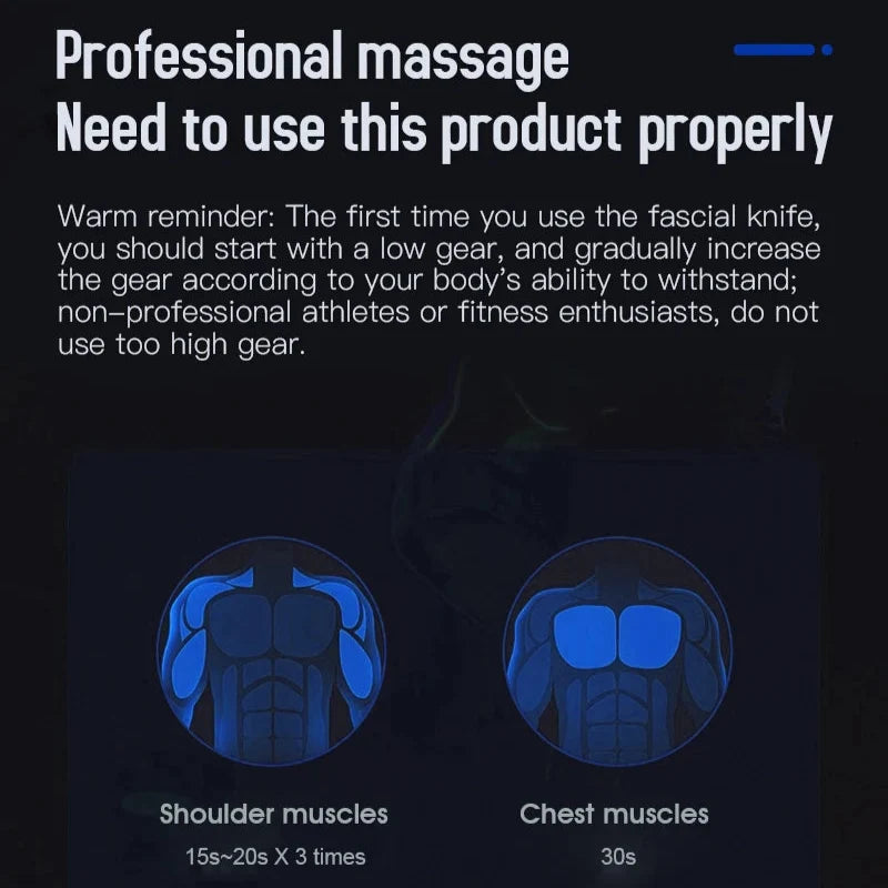Fascia Massager Microcurrent & Vibration 3 Intensity Levels Rechargeable