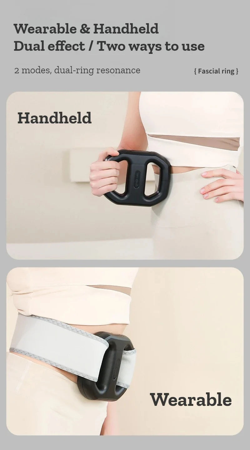 Fascia Massager Ring Dual-Ring Vibration Compact & Portable