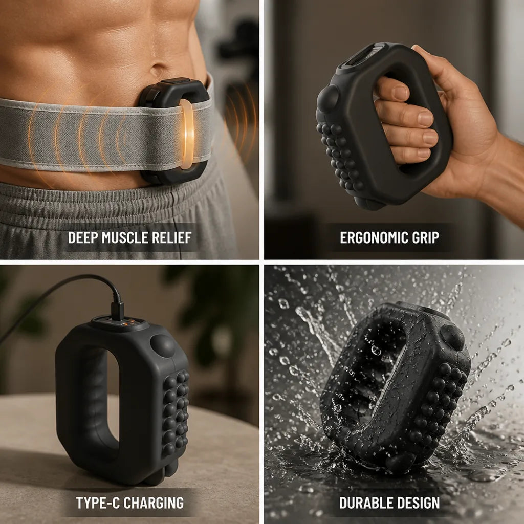 Fascia Ring Massager 3-in-1 High-Frequency Vibration Type-C Charging