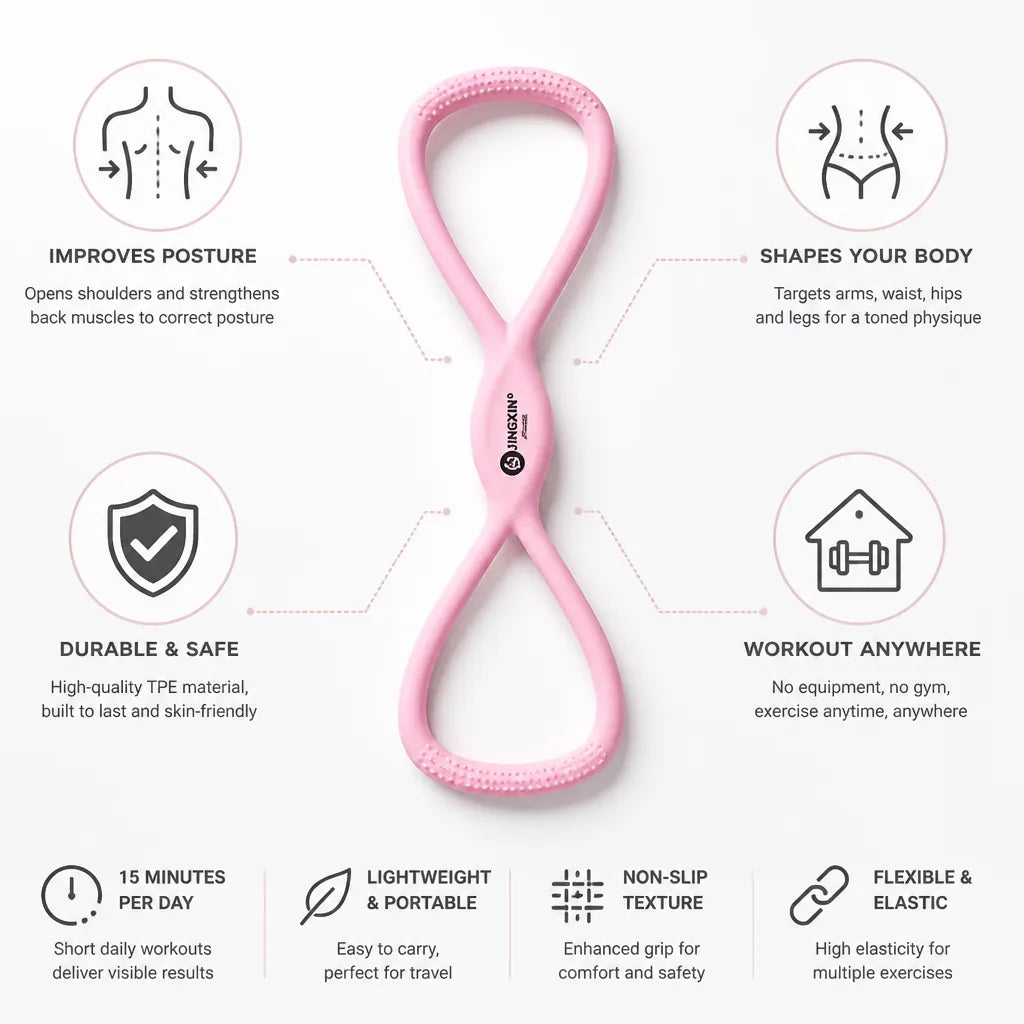 Figure-8 Resistance Band Posture Correction & Body Shaping