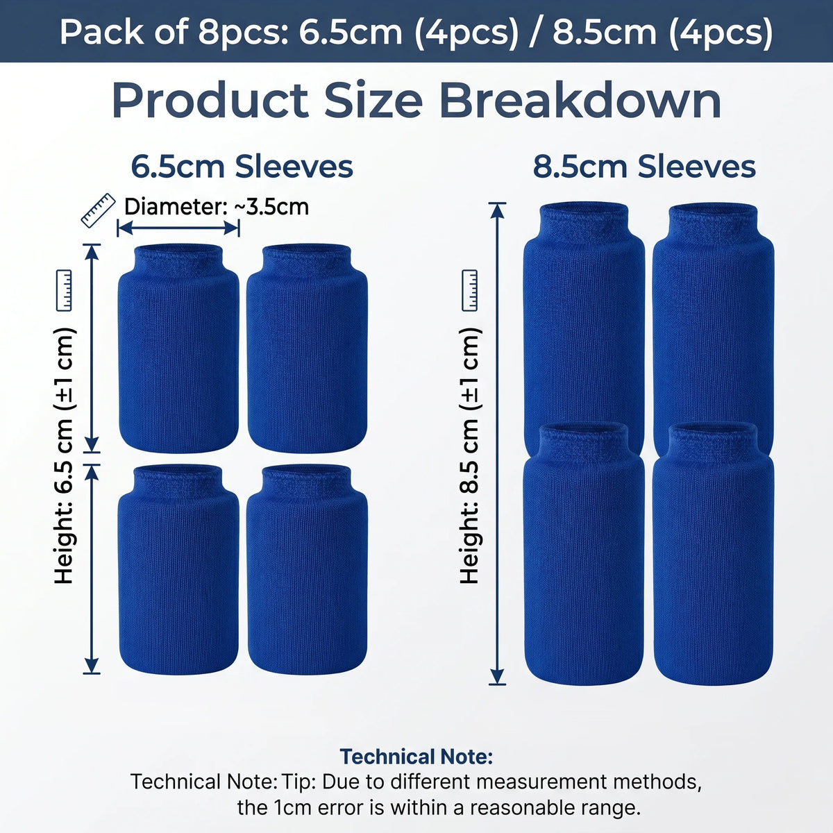 Finger Sleeves Gel Cushioning Anti-Friction 8 Pack