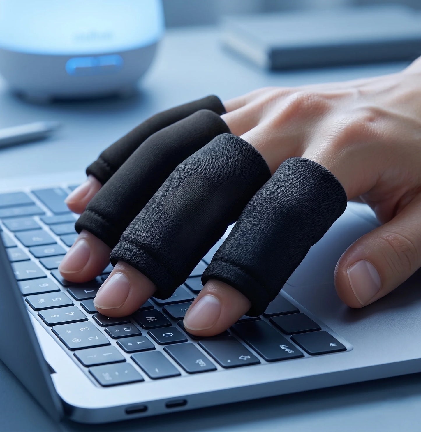 Finger Sleeves Gel Cushioning Anti-Friction 8 Pack