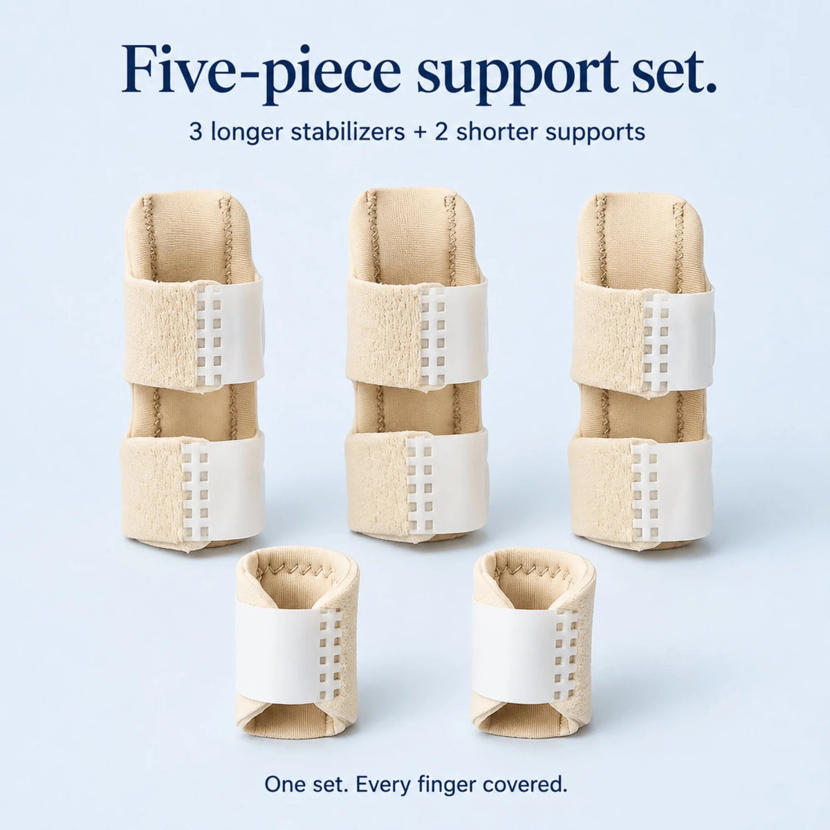 Finger Splint Set Adjustable Breathable Set of 5
