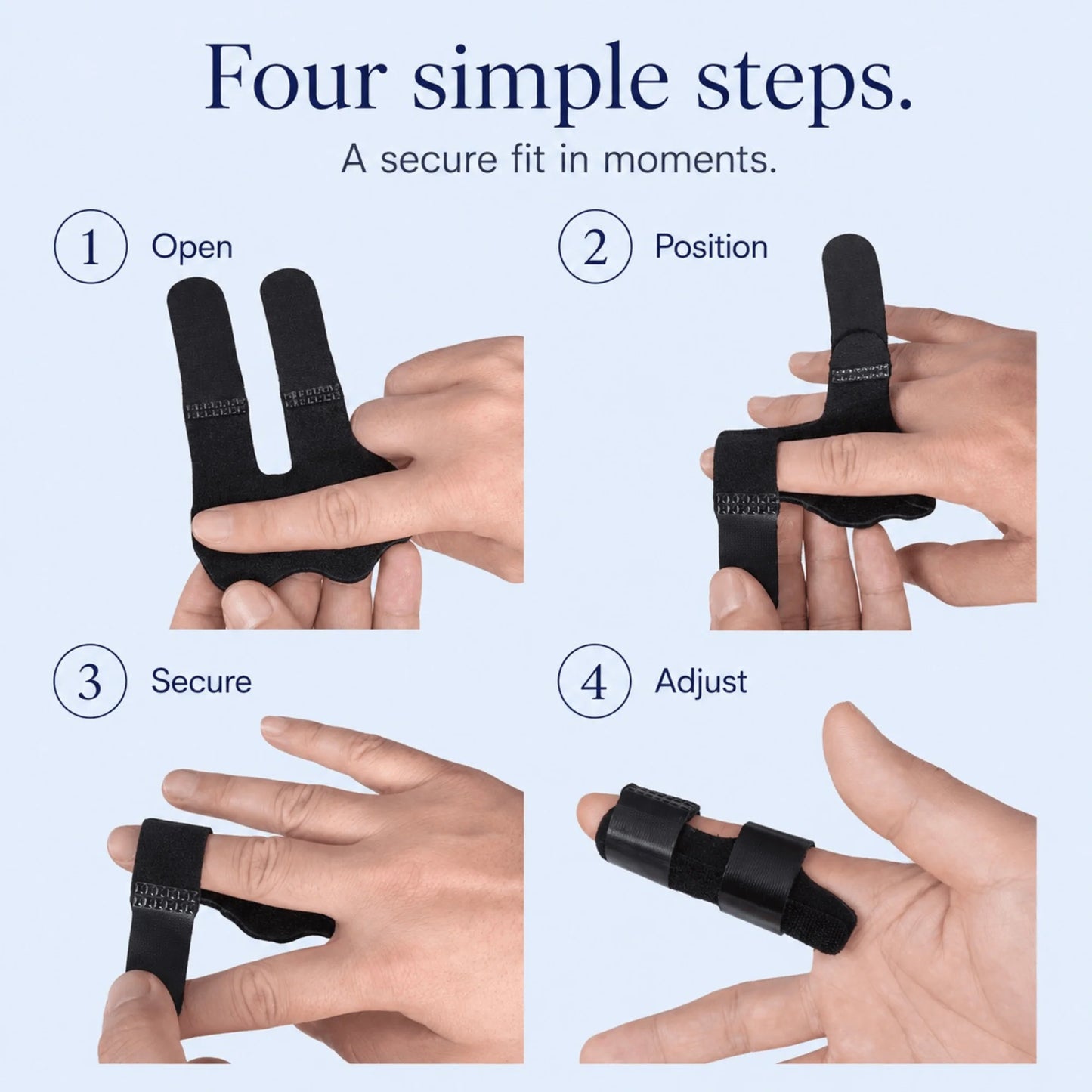 Finger Splint Set Adjustable Breathable Set of 5