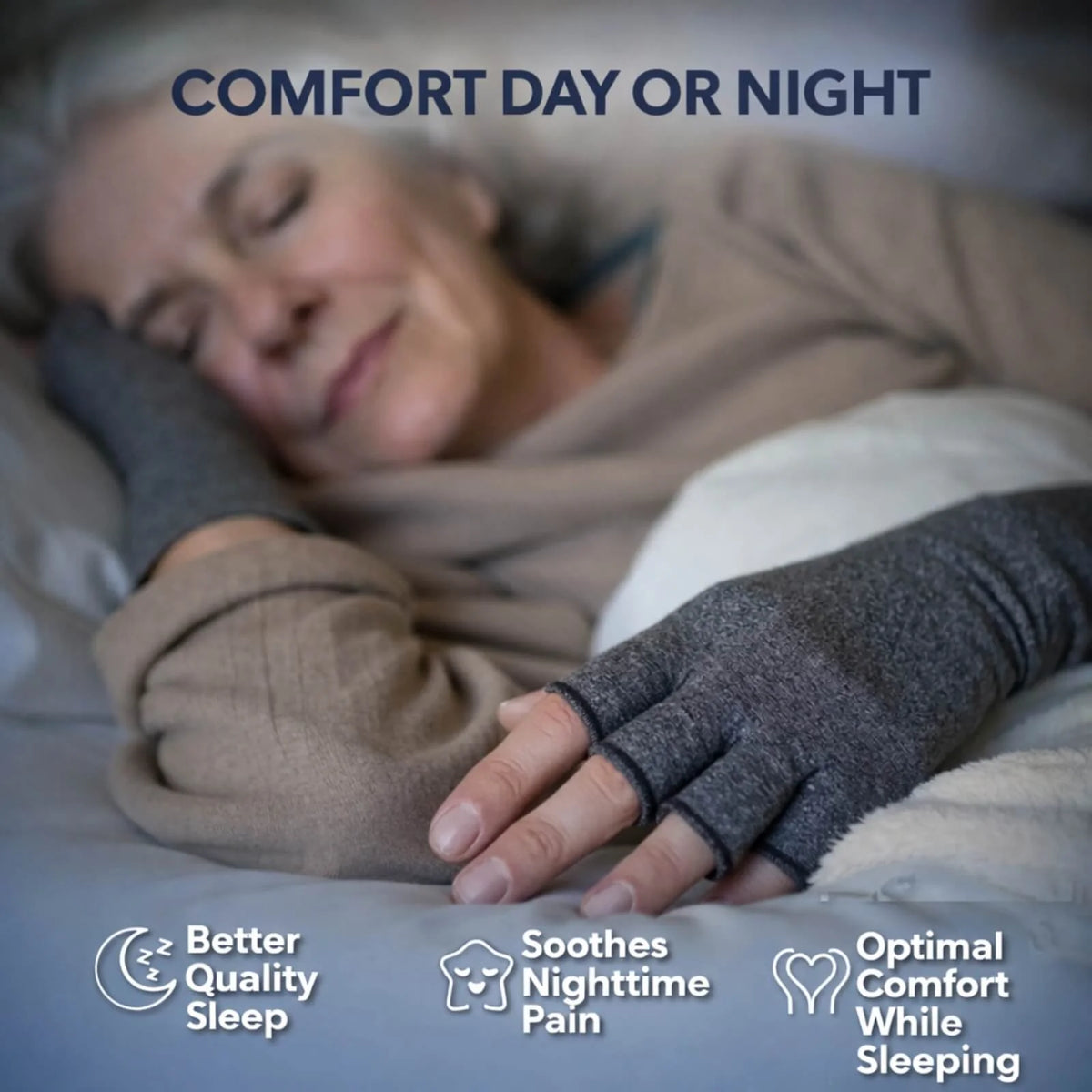 Fingerless Compression Gloves Breathable Lightweight Hand & Wrist Support