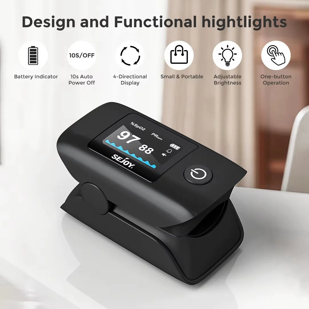 Fingertip Pulse Oximeter 4-in-1 Rotating OLED