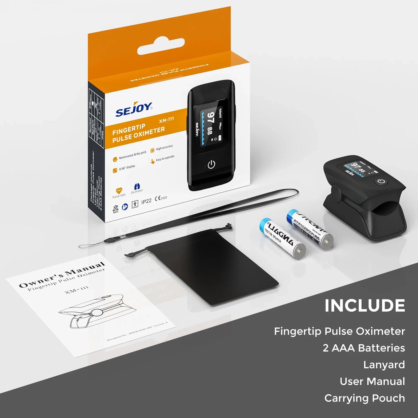 Fingertip Pulse Oximeter 4-in-1 Rotating OLED