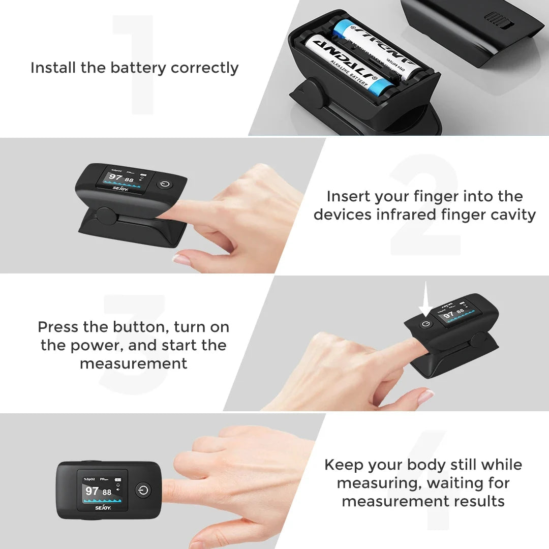 Fingertip Pulse Oximeter 4-in-1 Rotating OLED