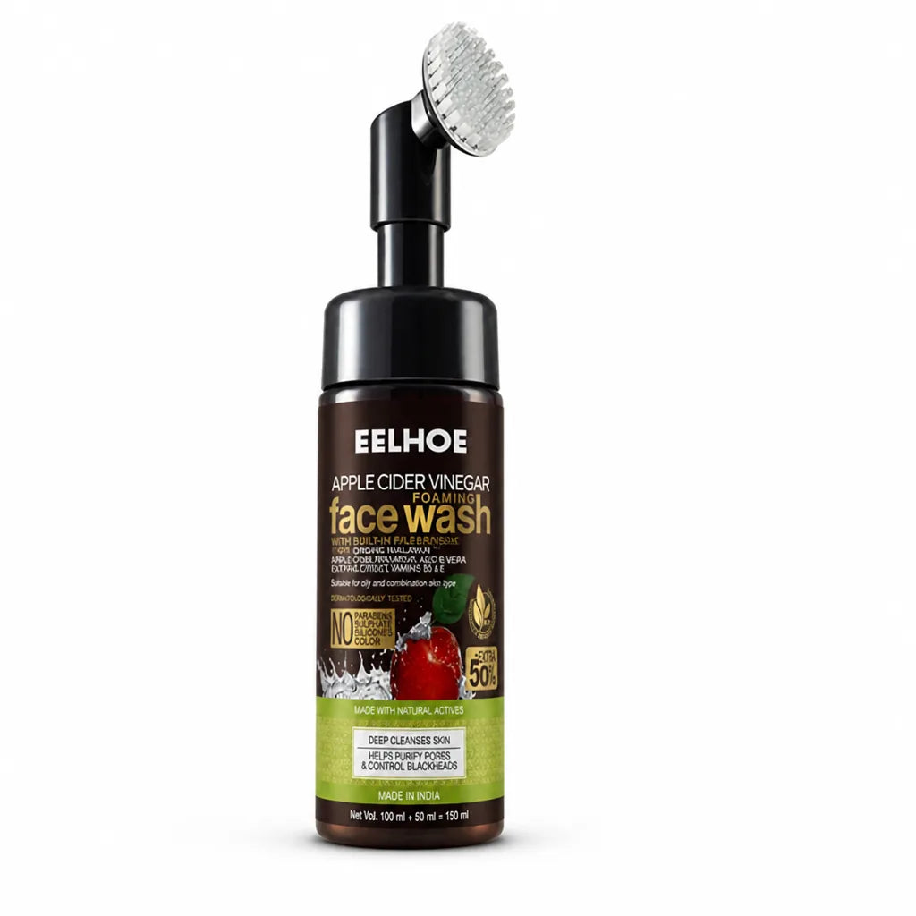 Foam Face Wash Apple Cider Vinegar Built-In Silicone Brush