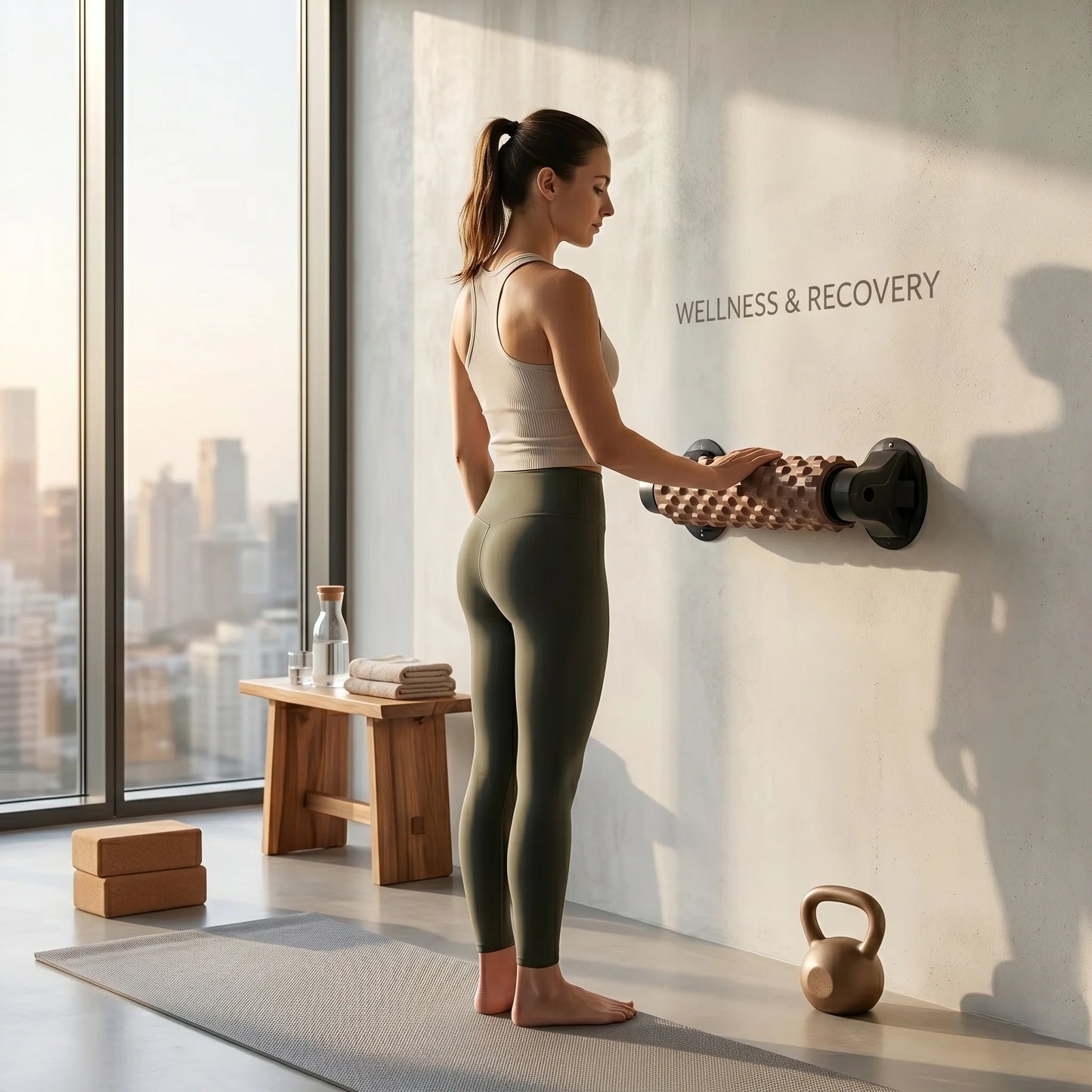 Foam Roller Wall-Mount Adjustable Deep Tissue