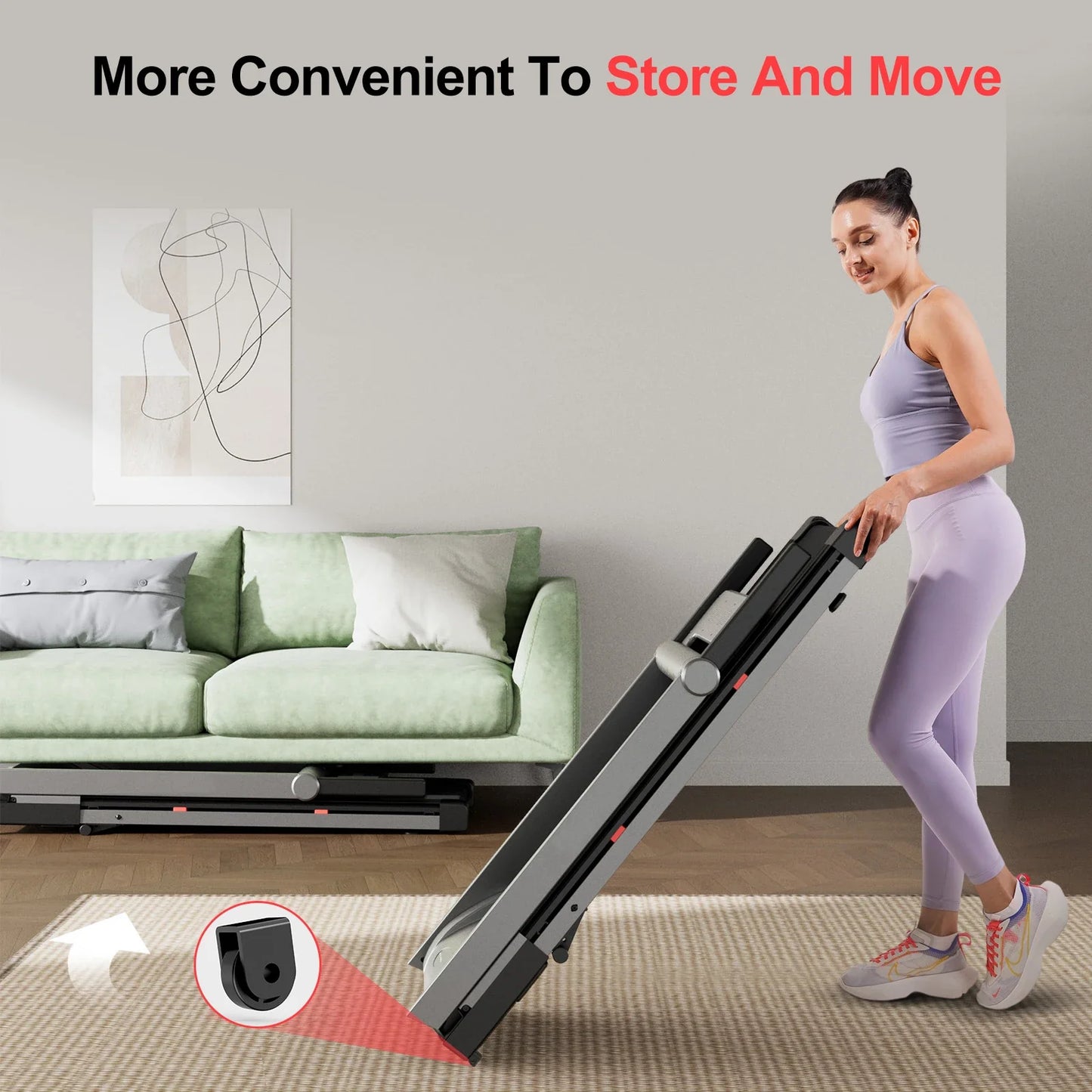Foldable Treadmill 3.5HP Adjustable Incline