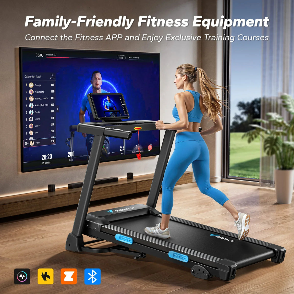 Foldable Treadmill Hydraulic Assist Shock-Absorbing Deck