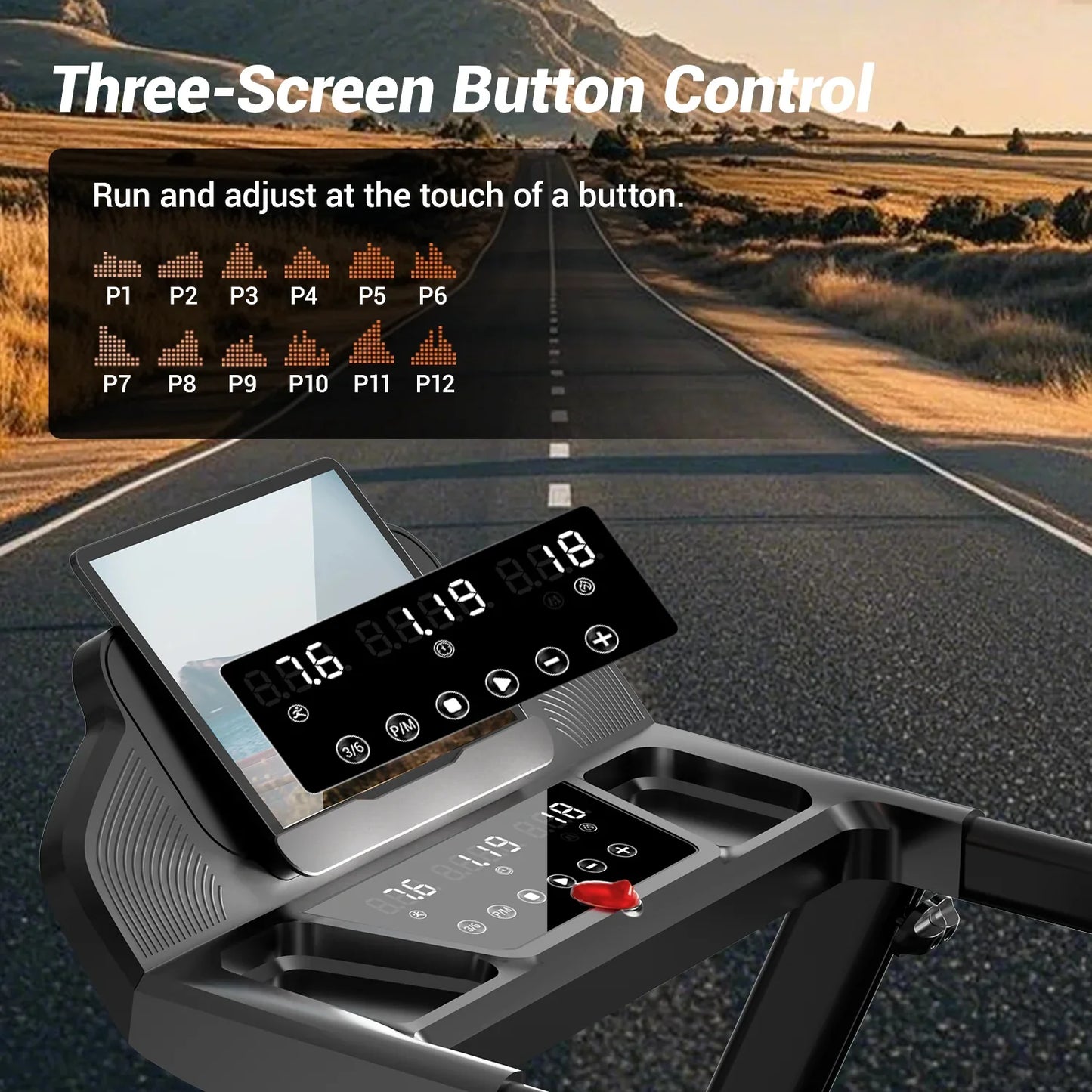 Foldable Treadmill Quiet Motor & 7-Layer Shock Absorption